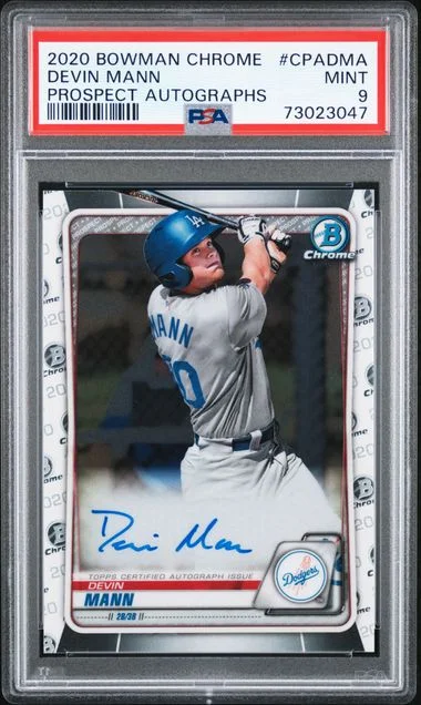 2020 Bowman Chrome Devin Mann Prospect Autographs #CPA-DMA card image