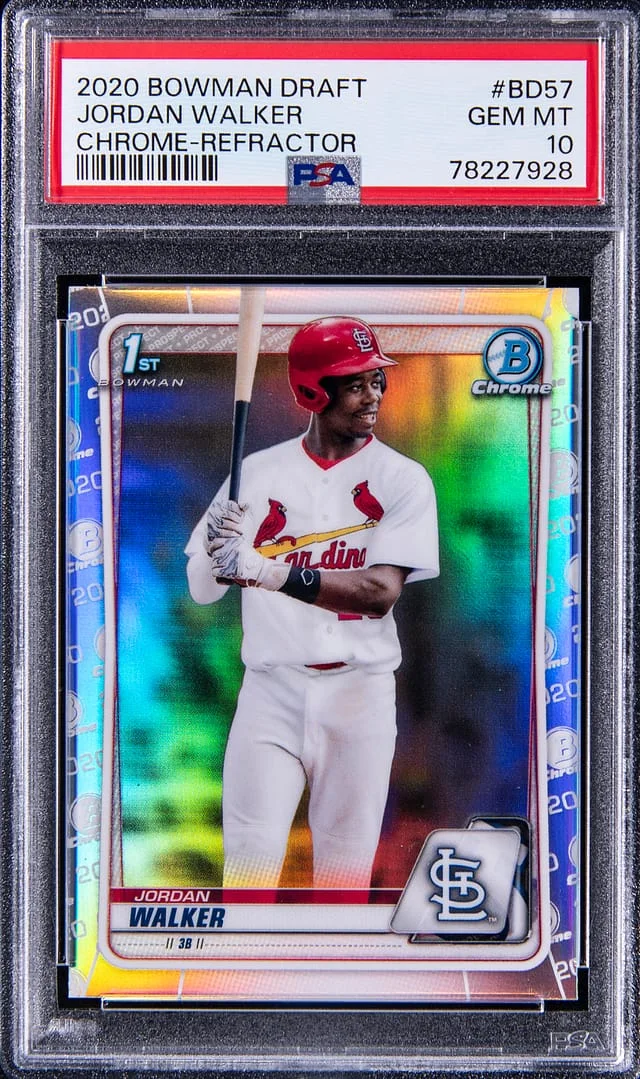 2020 Bowman Chrome Draft Jordan Walker Refractor #BD57 card image