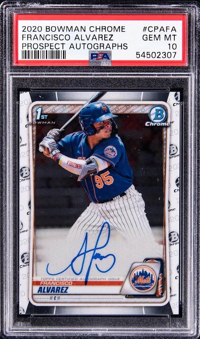 2020 Bowman Chrome Francisco Alvarez Prospect Autographs #CPAFA card image