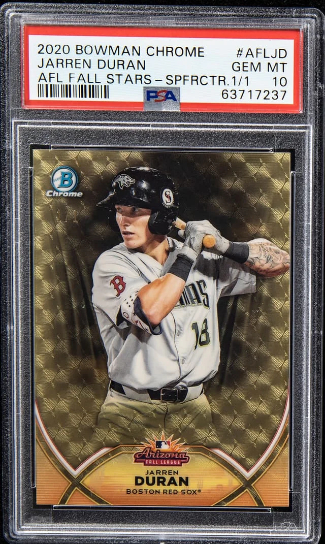 2020 Bowman Chrome Jarren Duran AFL All-Stars SuperFractor #AFLJD card image