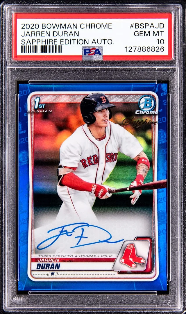 2020 Bowman Chrome Jarren Duran Edition Autograph #BSPAJD card image