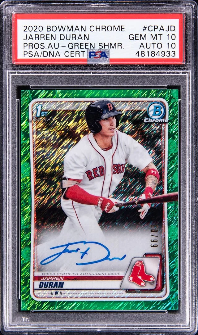2020 Bowman Chrome Jarren Duran Prospect Autographs #CPA-JD card image