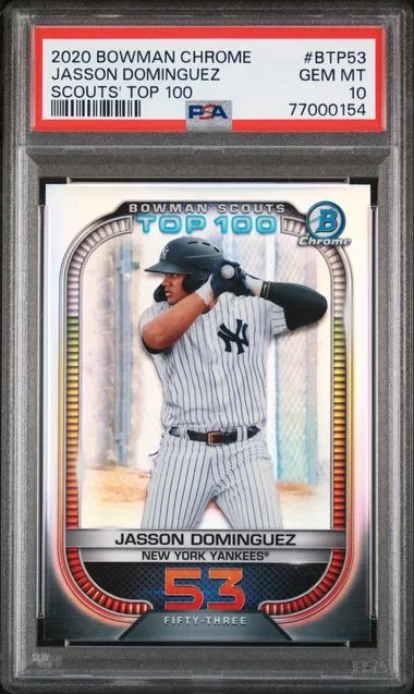 2020 Bowman Chrome Jasson Dominguez Scouts' Top 100 #BTP53 card image