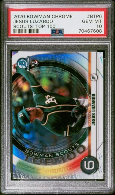 2020 Bowman Chrome Jesus Luzardo Scouts' Top 100 #BTP-6 card image