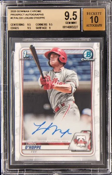 2020 Bowman Chrome Logan O'Hoppe Prospect Autographs #CDA-LOH card image
