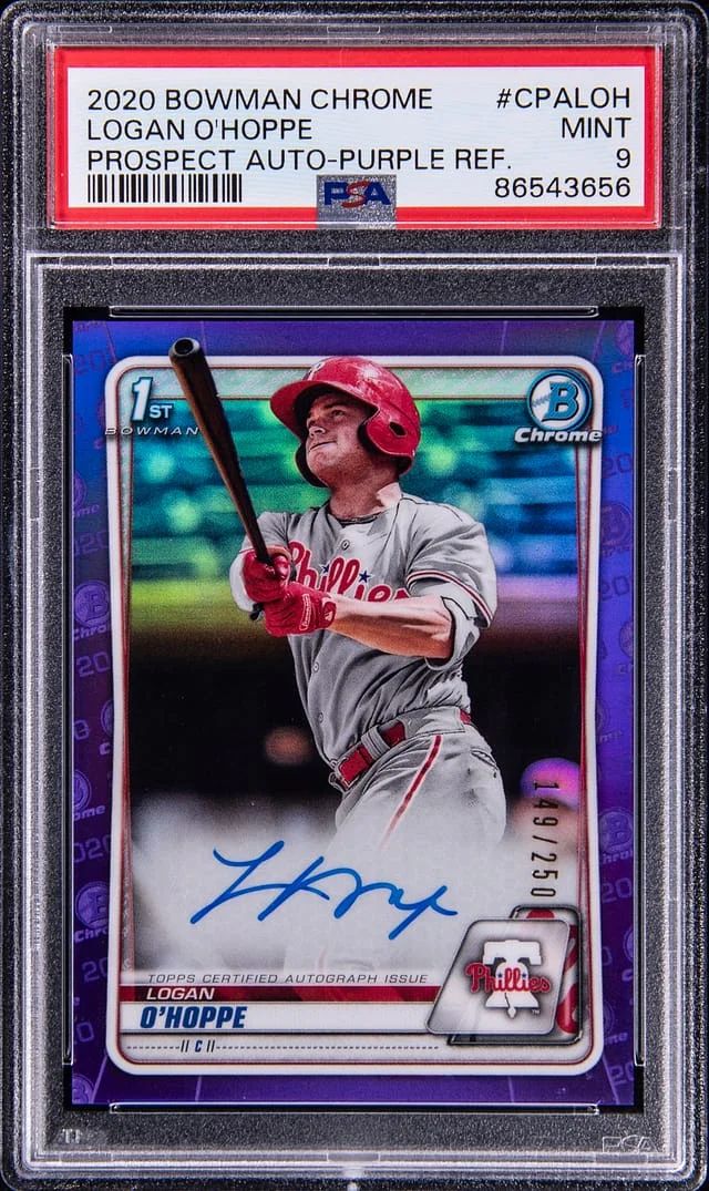 2020 Bowman Chrome Logan O'Hoppe Prospect Autographs #CPA-LOH card image