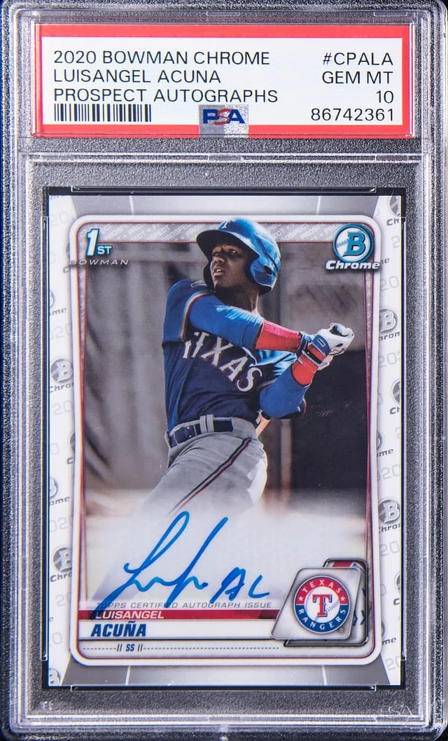 2020 Bowman Chrome Luisangel Acuna Prospect Autographs #CPA-LA card image
