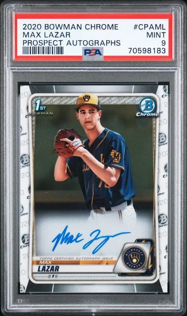 2020 Bowman Chrome Max Lazar Prospect Autographs #CPA-ML card image