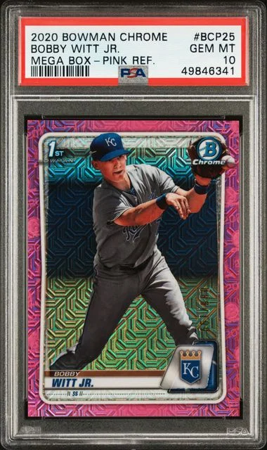 2020 Bowman Chrome Mega Box Bobby Witt Jr. Green Refractor #BCP25 card image