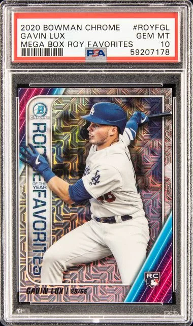 2020 Bowman Chrome Mega Box Gavin Lux Of The Year Favorites #ROYF-GL card image