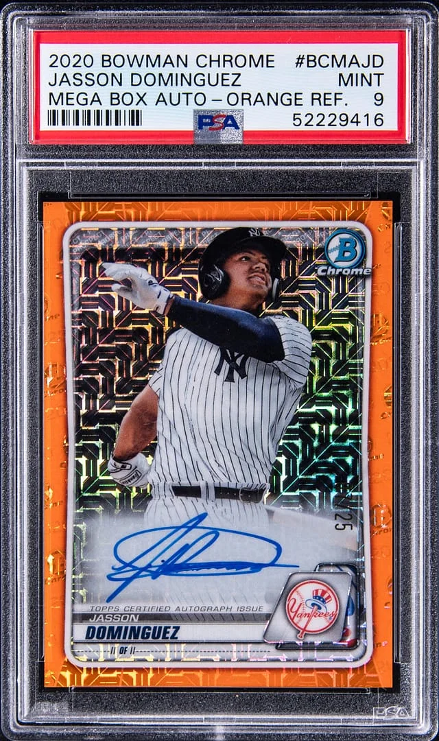 2020 Bowman Chrome Mega Box Jasson Dominguez Autograph #BCMAJD card image
