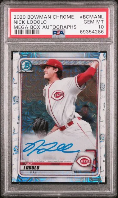 2020 Bowman Chrome Mega Box Nick Lodolo Autograph #BCMA-NL card image