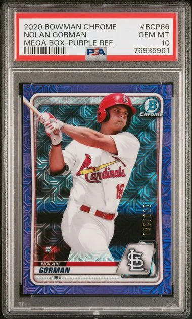 2020 Bowman Chrome Mega Box Nolan Gorman #BCP66 card image