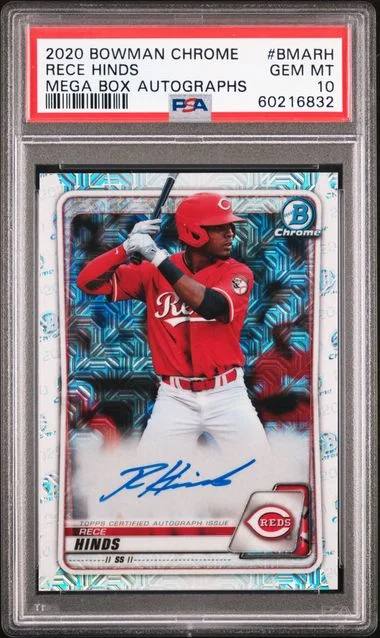 2020 Bowman Chrome Mega Box Rece Hinds Autograph #BMARH card image