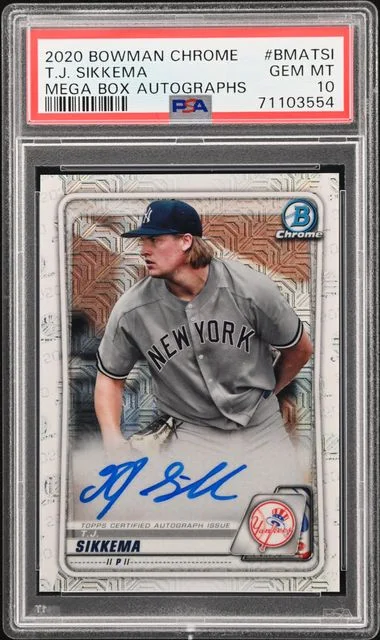 2020 Bowman Chrome Mega Box T.J. Sikkema Autograph #BMATSI card image