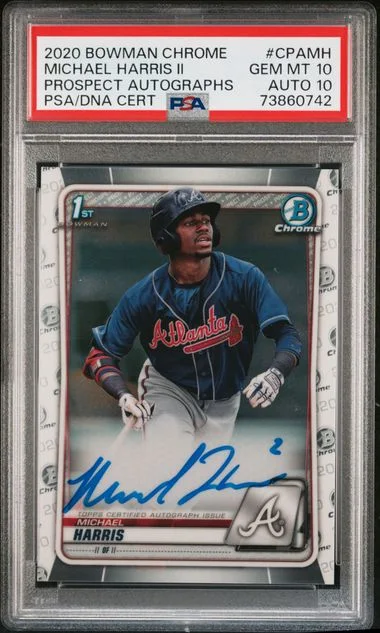 2020 Bowman Chrome Michael Harris Prospect Autographs #CPAMH card image