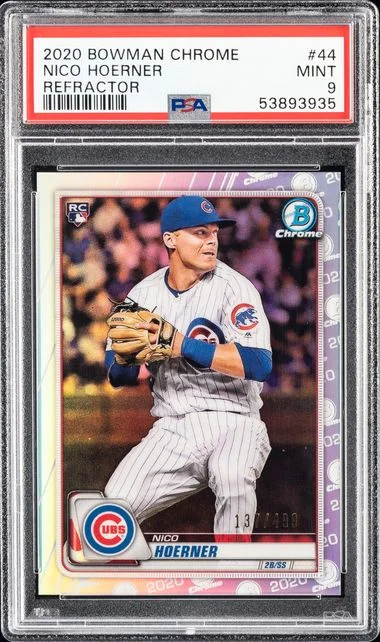 2020 Bowman Chrome Nico Hoerner Refractor #44 card image