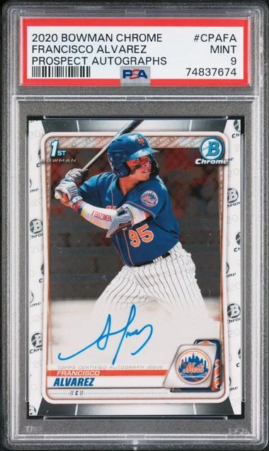 2020 Bowman Chrome Prospect Autographs Cpafa Francisco Alvarez #no-number card image