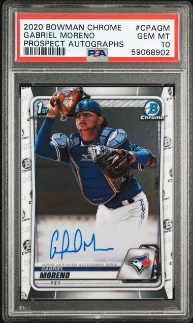 2020 Bowman Chrome Prospect Autographs Cpagm Gabriel Moreno #no-number card image