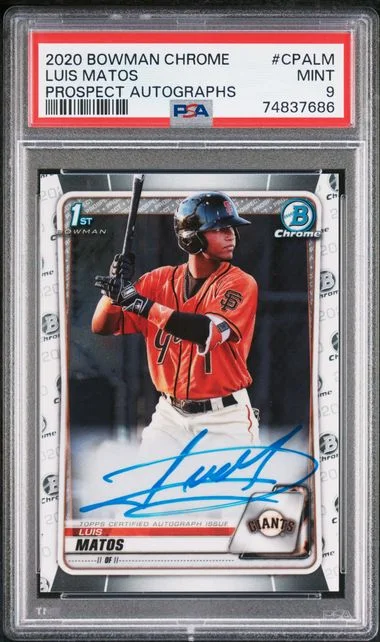 2020 Bowman Chrome Prospect Autographs Cpalm Luis Matos #no-number card image