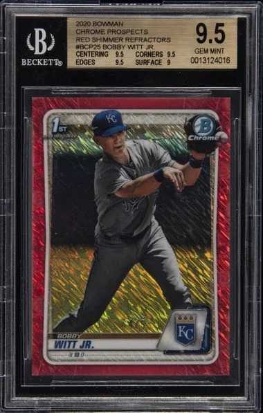 2020 Bowman Chrome Prospects Bobby Witt Jr. Atomic Refractor #BCP-25 card image