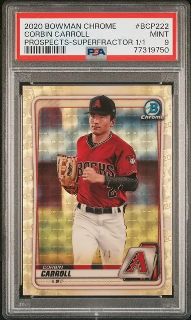 2020 Bowman Chrome Prospects Corbin Carroll SuperFractor #BCP-222 card image