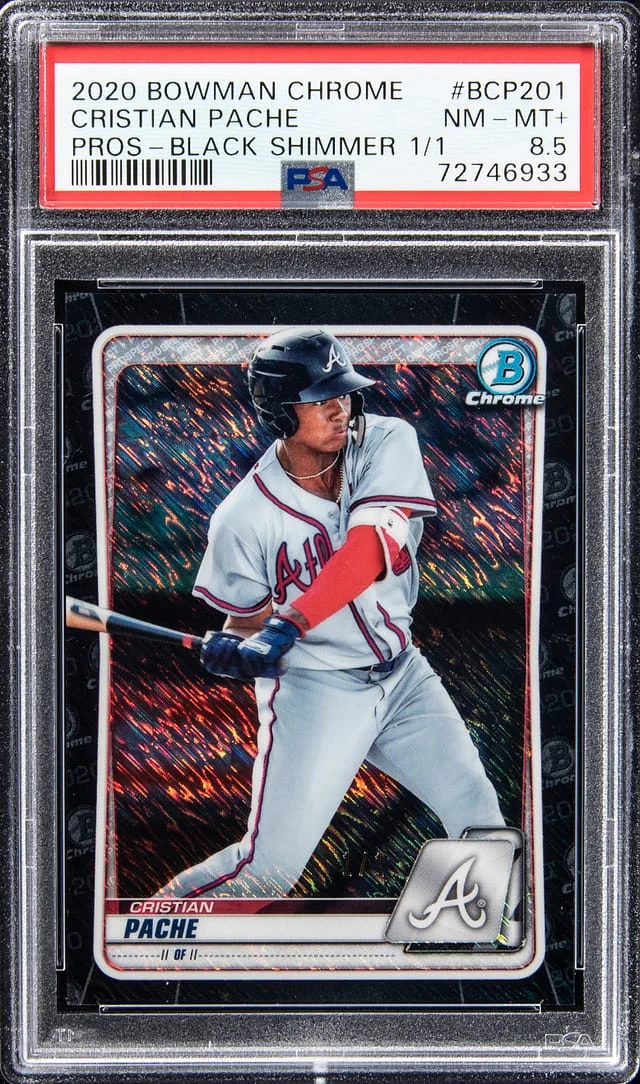 2020 Bowman Chrome Prospects Cristian Pache Black Shimmer #BCP-201 card image