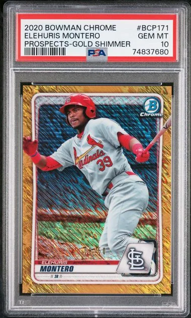 2020 Bowman Chrome Prospects Elehuris Montero Gold Shimmer #Bcp171 card image