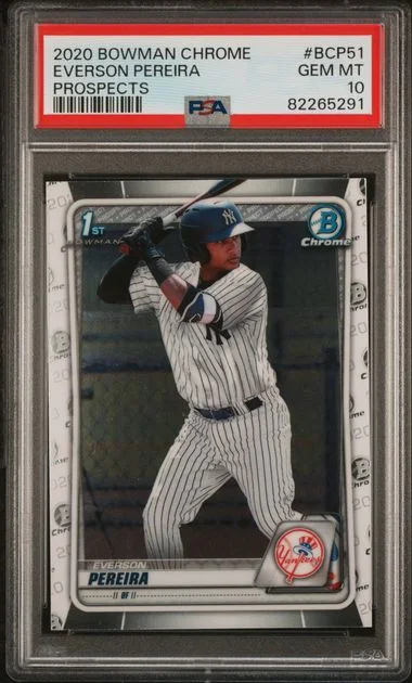 2020 Bowman Chrome Prospects Everson Pereira #Bcp51 card image