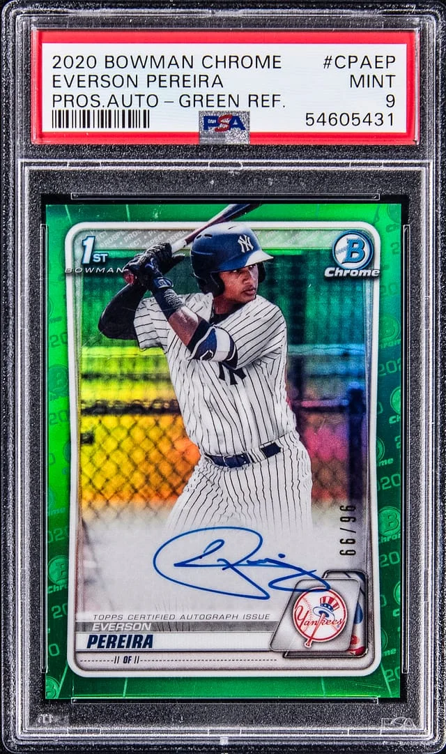 2020 Bowman Chrome Prospects Everson Pereira Refractor #CPA-EP card image