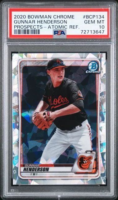 2020 Bowman Chrome Prospects Gunnar Henderson Atomic Refractor #BCP-134 card image