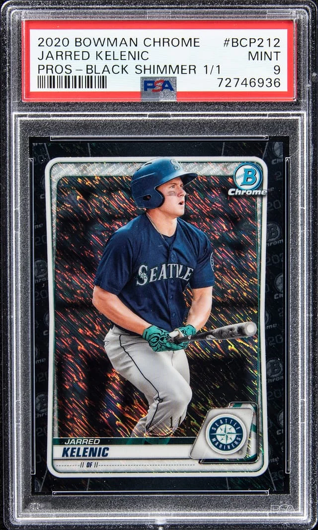 2020 Bowman Chrome Prospects Jarred Kelenic Black Shimmer #BCP-212 card image