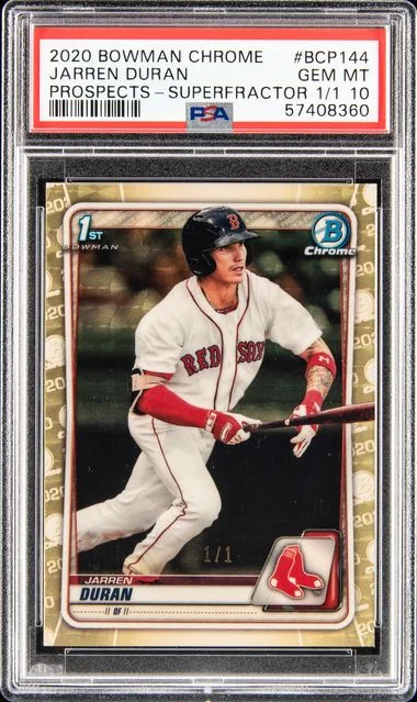 2020 Bowman Chrome Prospects Jarren Duran Superfractor #BCP144 card image