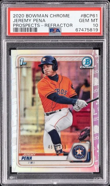 2020 Bowman Chrome Prospects Jeremy Pena Refractor #BCP61 card image