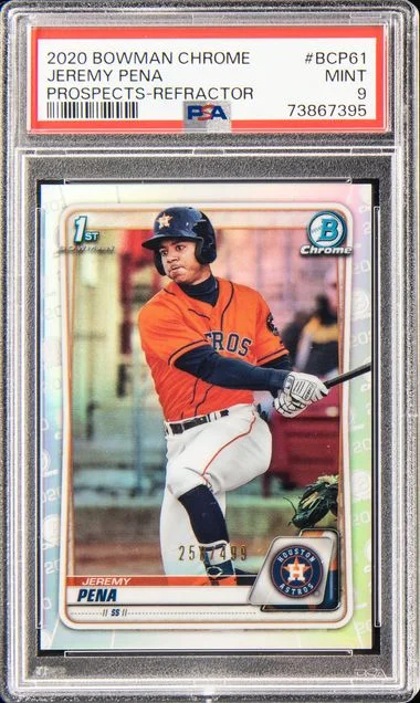 2020 Bowman Chrome Prospects Refractor #BC{61 Jeremy Pena #no-number card image