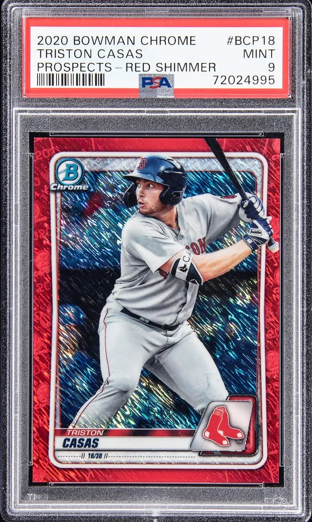 2020 Bowman Chrome Prospects Triston Casas Red Shimmer #BCP-18 card image