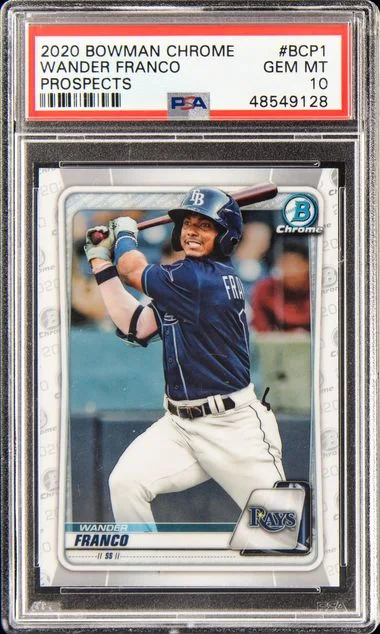 2020 Bowman Chrome Prospects Wander Franco Red Refractor #BCP-1 card image