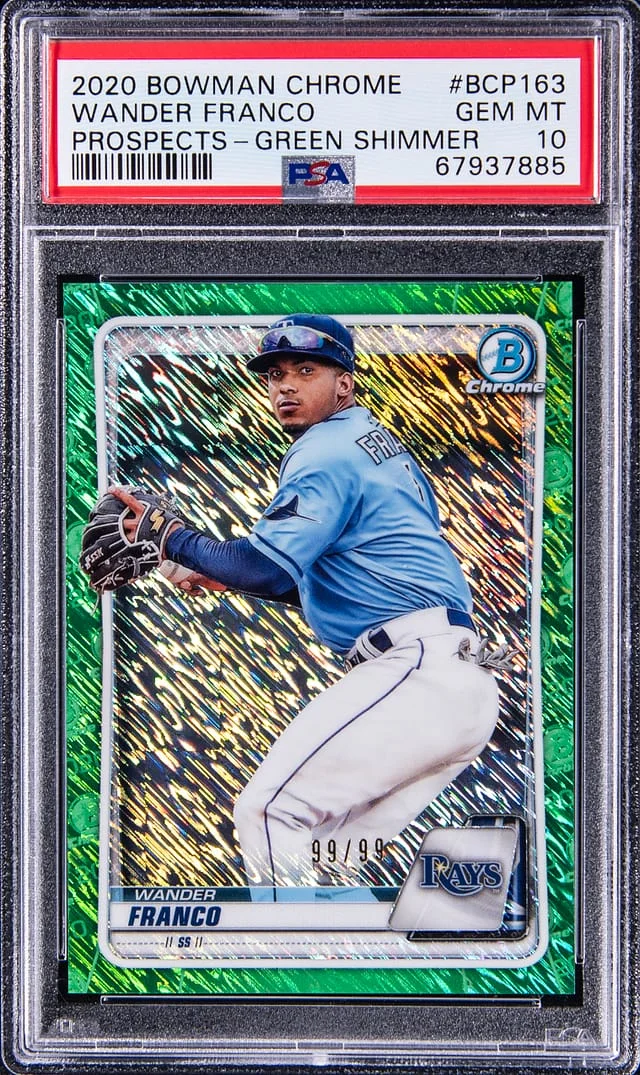 2020 Bowman Chrome Prospects Wander Franco Purple Shimmer #BCP163 card image