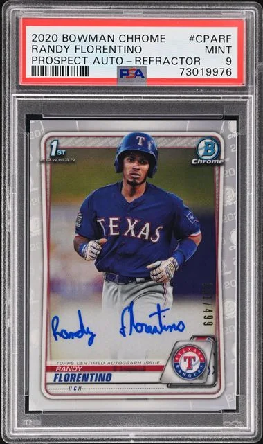 2020 Bowman Chrome Randy Florentino Prospect Autographs Refractor #CPA-RF card image