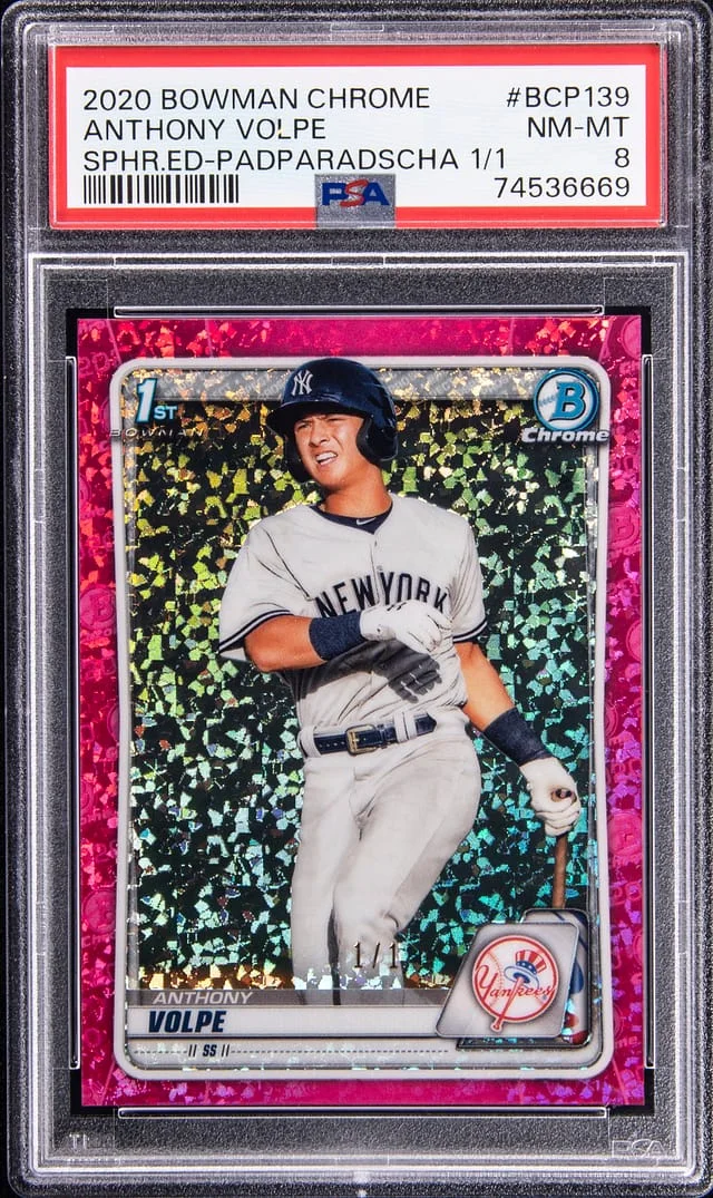 2020 Bowman Chrome Sapphire Anthony Volpe Edition #BCP-139 card image