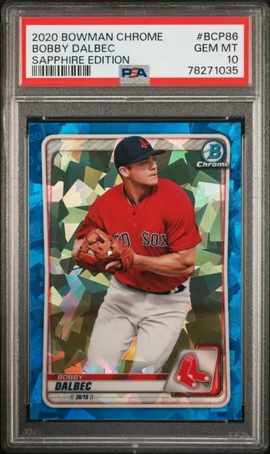 2020 Bowman Chrome Sapphire Bobby Dalbec Edition #BCP86 card image