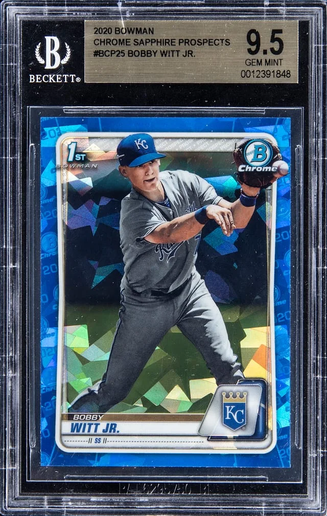 2020 Bowman Chrome Sapphire Bobby Witt Jr. Edition #BCP-25 card image