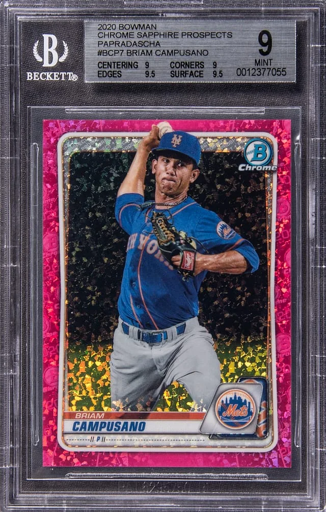 2020 Bowman Chrome Sapphire Brian Campusano Prospects Papradascha #BCP-7 card image