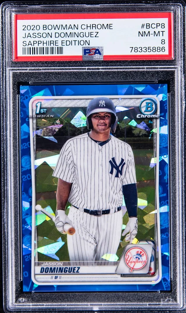 2020 Bowman Chrome Sapphire Jason Dominguez Edition #BCP8 card image