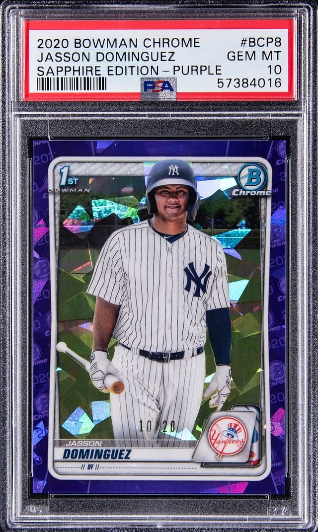2020 Bowman Chrome Sapphire Jasson Dominguez Edition #BCP8 card image