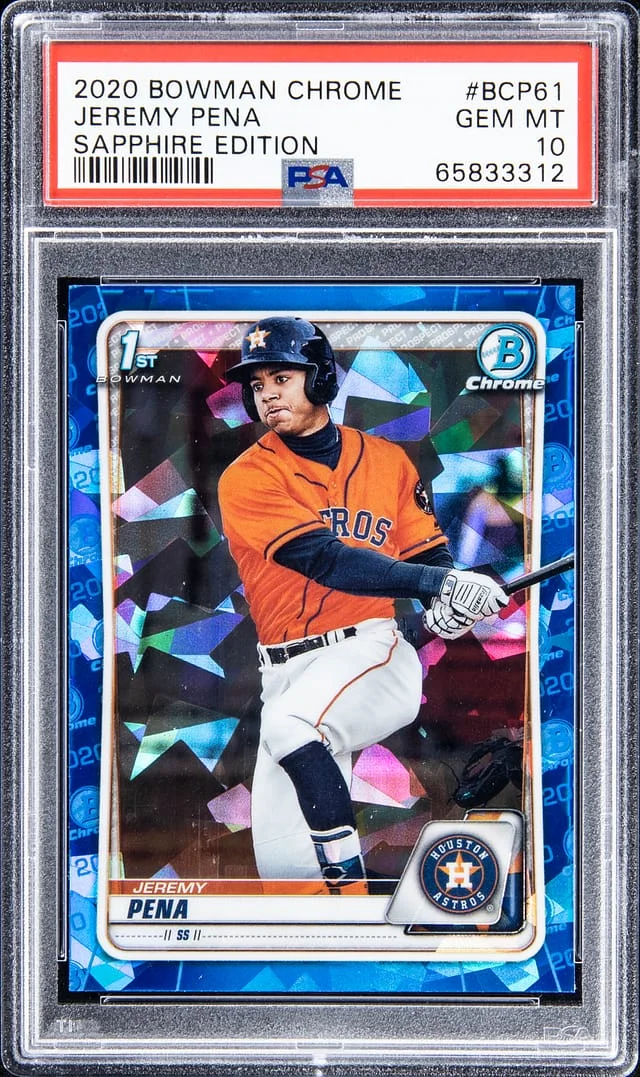 2020 Bowman Chrome Sapphire Jeremy Pena Edition #BCP-61 card image