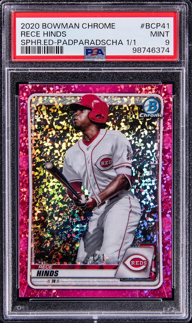 2020 Bowman Chrome Sapphire Rece Hinds Edition Padparadscha #BCP-41 card image