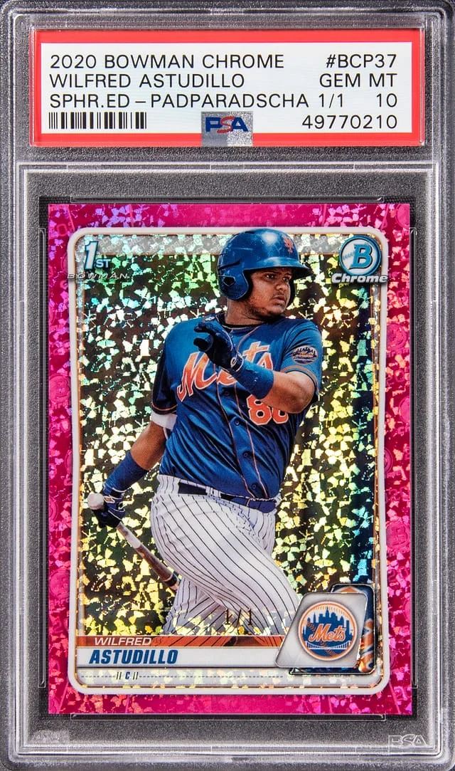 2020 Bowman Chrome Sapphire Wilfred Astudillo Edition Padparadscha #BCP-37 card image