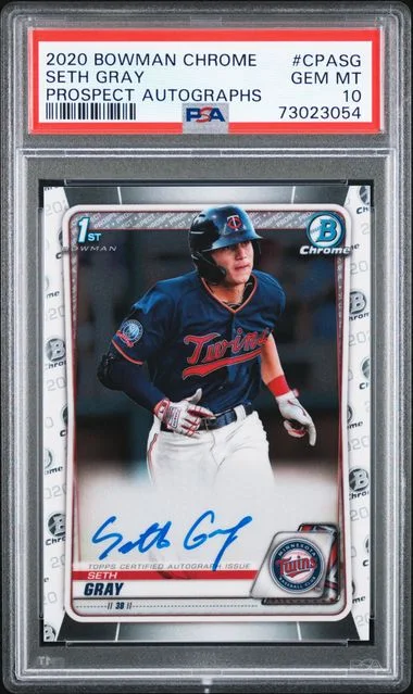 2020 Bowman Chrome Seth Gray Prospect Autographs #CPA-SG card image