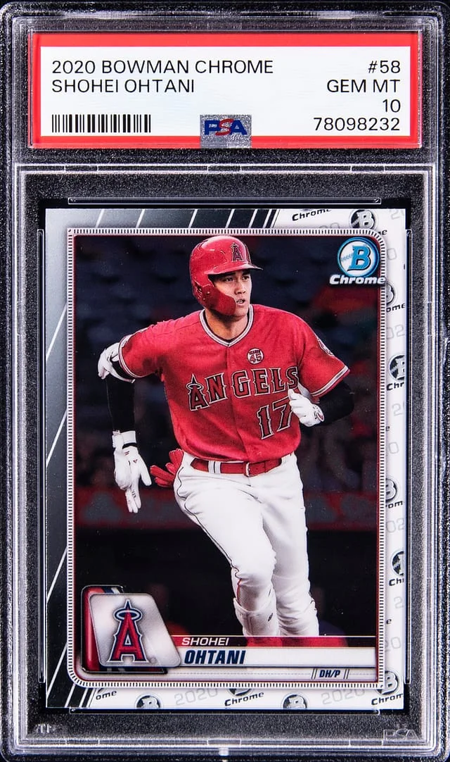 2020 Bowman Chrome Shohei Ohtani #58 card image